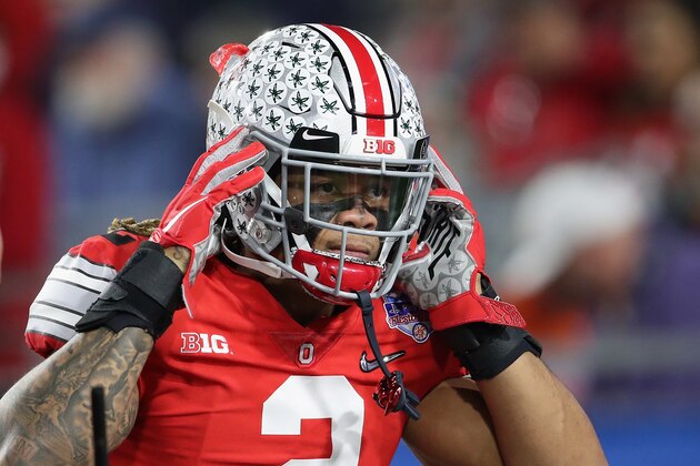GLENDALE, ARIZONA - DECEMBER 28:  Defensive end Chase Young #2 of the Ohio State Buckeyes warms up before the PlayStation Fiesta Bowl against the Clemson Tigers at State Farm Stadium on December 28, 2019 in Glendale, Arizona. The Tigers defeated the Buckeyes 29-23.  (Photo by Christian Petersen/Getty Images)