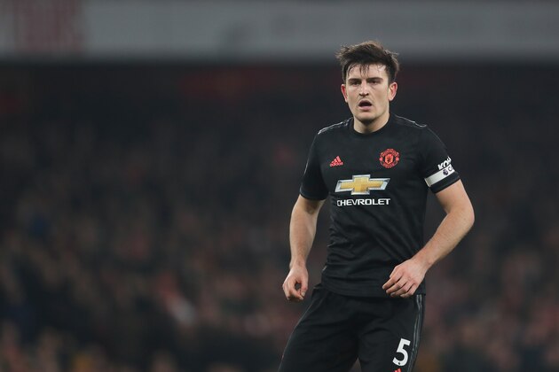 LONDON, ENGLAND - JANUARY 01: Harry Maguire of Manchester United during the Premier League match between Arsenal FC and Manchester United at Emirates Stadium on January 1, 2020 in London, United Kingdom. (Photo by James Williamson - AMA/Getty Images) LONDON, ENGLAND - JANUARY 01: Harry Maguire of Manchester United during the Premier League match between Arsenal FC and Manchester United at Emirates Stadium on January 1, 2020 in London, United Kingdom. (Photo by James Williamson - AMA/Getty Images)