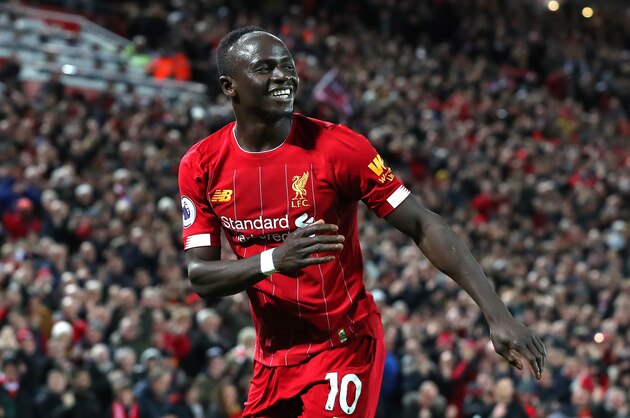 LIVERPOOL, ENGLAND - JANUARY 02:  Sadio Mane of Liverpool celebrates after scoring their second goal during the Premier League match between Liverpool FC and Sheffield United at Anfield on January 02, 2020 in Liverpool, United Kingdom. (Photo by Alex Livesey - Danehouse/Getty Images)