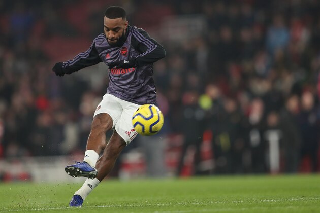 LONDON, ENGLAND - JANUARY 01: Alexandre Lacazette of Arsenal during the Premier League match between Arsenal FC and Manchester United at Emirates Stadium on January 1, 2020 in London, United Kingdom. (Photo by James Williamson - AMA/Getty Images)