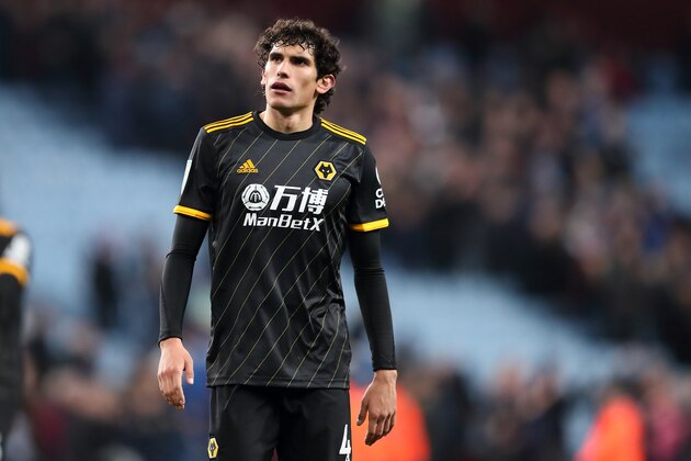 BIRMINGHAM, ENGLAND - OCTOBER 30: Jesus Vallejo of Wolverhampton Wanderers during the Carabao Cup Round of 16 match between Aston Villa and Wolverhampton Wanderers at Villa Park on October 30, 2019 in Birmingham, England. (Photo by James Williamson - AMA/Getty Images)