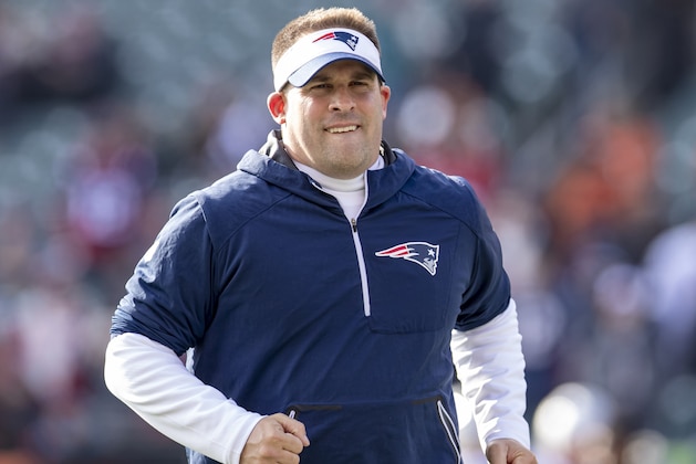 CINCINNATI, OH - DECEMBER 15: New England Patriots offensive coordinator Josh McDaniels is seen before the game against the Cincinnati Bengals at Paul Brown Stadium on December 15, 2019 in Cincinnati, Ohio. (Photo by Michael Hickey/Getty Images)