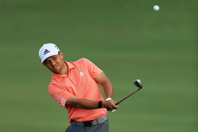 KAPALUA, HAWAII - JANUARY 03: Xander Schauffele of the United States plays a shot on the 18th hole during the second round of the Sentry Tournament Of Champions at the Kapalua Plantation Course on January 03, 2020 in Kapalua, Hawaii. (Photo by Sam Greenwood/Getty Images)