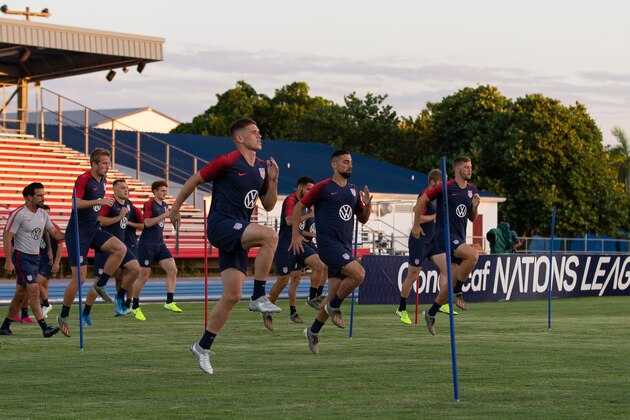 GEORGE TOWN, CAYMAN ISLANDS - NOVEMBER 18: The USMNT trains in preparation for its upcoming Concacaf Nations League match against Cuba at Truman Bodden Sports Complex on November 18, 2019 in George Town, Cayman Islands. (Photo by John Dorton/ISI Photos/Getty Images) GEORGE TOWN, CAYMAN ISLANDS - NOVEMBER 18: The USMNT trains in preparation for its upcoming Concacaf Nations League match against Cuba at Truman Bodden Sports Complex on November 18, 2019 in George Town, Cayman Islands. (Photo by John Dorton/ISI Photos/Getty Images)