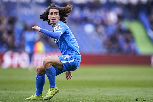 GETAFE, SPAIN - DECEMBER 15: Cucurella of Getafe CF looks on during the Liga match between Getafe CF and Real Valladolid CF at Coliseum Alfonso Perez on December 15, 2019 in Getafe, Spain. (Photo by Quality Sport Images/Getty Images)