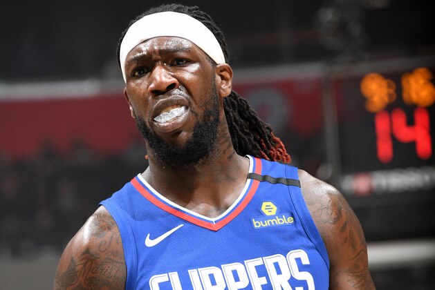 LOS ANGELES, CA - JANUARY 4: Montrezl Harrell #5 of the LA Clippers looks on during the game against the Memphis Grizzlies on January 4, 2020 at STAPLES Center in Los Angeles, California. NOTE TO USER: User expressly acknowledges and agrees that, by downloading and/or using this Photograph, user is consenting to the terms and conditions of the Getty Images License Agreement. Mandatory Copyright Notice: Copyright 2020 NBAE (Photo by Andrew D. Bernstein/NBAE via Getty Images)