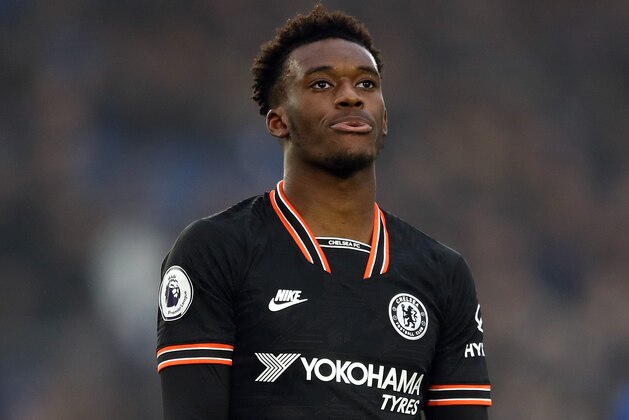 BRIGHTON, ENGLAND - JANUARY 01: Callum Hudson-Odoi of Chelsea reacts during the Premier League match between Brighton & Hove Albion and Chelsea FC at American Express Community Stadium on January 01, 2020 in Brighton, United Kingdom. (Photo by Bryn Lennon/Getty Images)