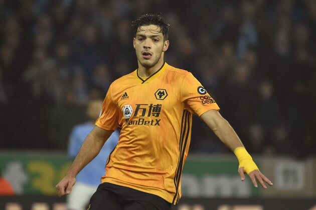 Wolverhampton Wanderers' Raul Jimenez during the English Premier League soccer match between Wolverhampton Wanderers and Manchester City at the Molineux Stadium in Wolverhampton, England, Friday, Dec. 27, 2019. (AP Photo/Rui Vieira) Wolverhampton Wanderers' Raul Jimenez during the English Premier League soccer match between Wolverhampton Wanderers and Manchester City at the Molineux Stadium in Wolverhampton, England, Friday, Dec. 27, 2019. (AP Photo/Rui Vieira)
