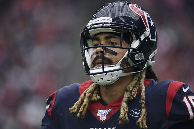 Houston Texans wide receiver Will Fuller (15) during the second half of an NFL football game against the Atlanta Falcons Sunday, Oct. 6, 2019, in Houston. (AP Photo/Eric Christian Smith)
