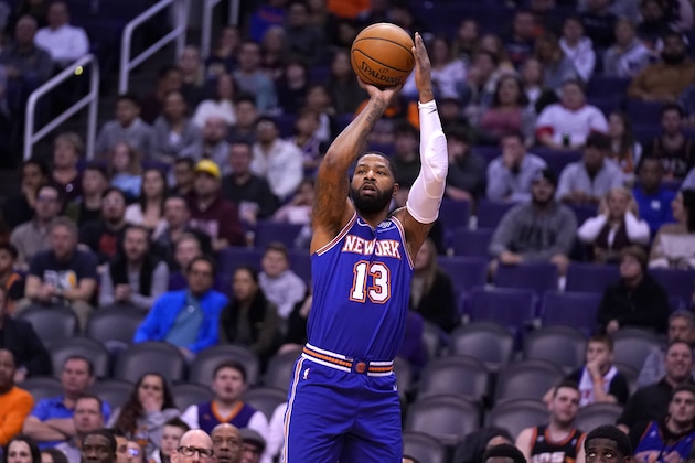New York Knicks forward Marcus Morris Sr. (13) in the second half during an NBA basketball game against the Phoenix Suns, Friday, Jan. 3, 2020, in Phoenix. The Suns defeated the Knicks 120-112. (AP Photo/Rick Scuteri) New York Knicks forward Marcus Morris Sr. (13) in the second half during an NBA basketball game against the Phoenix Suns, Friday, Jan. 3, 2020, in Phoenix. The Suns defeated the Knicks 120-112. (AP Photo/Rick Scuteri)