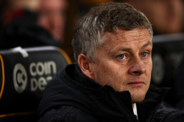 WOLVERHAMPTON, ENGLAND - JANUARY 04:  Ole Gunnar Solskjaer the head coach / manager of Manchester United during the FA Cup Third Round match between Wolverhampton Wanderers and Manchester United at Molineux on January 4, 2020 in Wolverhampton, England. (Photo by Robbie Jay Barratt - AMA/Getty Images)
