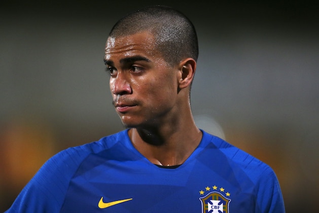 TELFORD, ENGLAND - OCTOBER 15: Reinier Jesus Carvalho of Brazil during the U17 International Youth Tournament game between England and Brazil at the New Bucks Head Stadium on October 15, 2018 in Telford, England. (Photo by James Baylis - AMA/Getty Images)