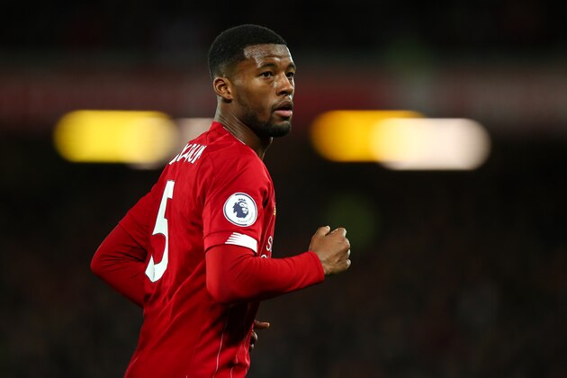 LIVERPOOL, ENGLAND - JANUARY 02: Gini Wijnaldum of Liverpool during the Premier League match between Liverpool FC and Sheffield United at Anfield on January 2, 2020 in Liverpool, United Kingdom. (Photo by Robbie Jay Barratt - AMA/Getty Images)