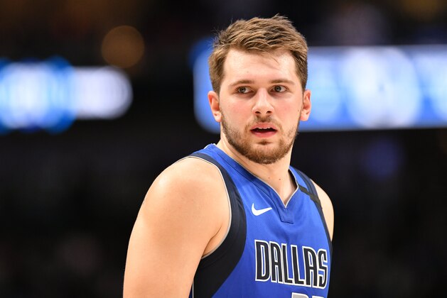 DALLAS, TX - JANUARY 4: Luka Doncic #77 of the Dallas Mavericks looks on during the game against the Charlotte Hornets on January 4, 2020 at the American Airlines Center in Dallas, Texas. NOTE TO USER: User expressly acknowledges and agrees that, by downloading and or using this photograph, User is consenting to the terms and conditions of the Getty Images License Agreement. Mandatory Copyright Notice: Copyright 2020 NBAE (Photo by Glenn James/NBAE via Getty Images)