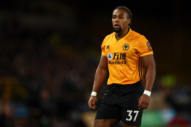WOLVERHAMPTON, ENGLAND - JANUARY 04:  Adama Traore of Wolverhampton Wanderers during the FA Cup Third Round match between Wolverhampton Wanderers and Manchester United at Molineux on January 4, 2020 in Wolverhampton, England. (Photo by Robbie Jay Barratt - AMA/Getty Images)