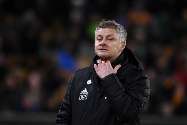 WOLVERHAMPTON, ENGLAND - JANUARY 04:  Ole Gunnar Solskjaer the head coach / manager of Manchester United during the FA Cup Third Round match between Wolverhampton Wanderers and Manchester United at Molineux on January 4, 2020 in Wolverhampton, England. (Photo by Sam Bagnall - AMA/Getty Images)