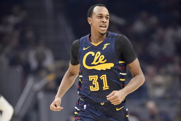 CLEVELAND, OHIO - JANUARY 05: John Henson #31 of the Cleveland Cavaliers runs back on defense during the first half against the Minnesota Timberwolves at Rocket Mortgage Fieldhouse on January 05, 2020 in Cleveland, Ohio. NOTE TO USER: User expressly acknowledges and agrees that, by downloading and/or using this photograph, user is consenting to the terms and conditions of the Getty Images License Agreement. (Photo by Jason Miller/Getty Images)