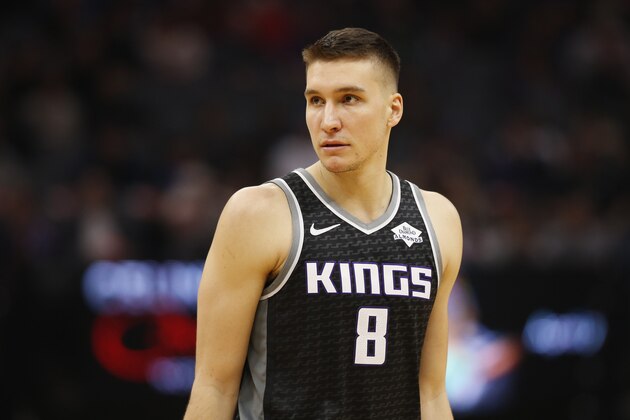 Sacramento Kings guard Bogdan Bogdanovic during the first half of an NBA basketball game against the Los Angeles Clippers in Sacramento, Calif., Tuesday, Dec. 31, 2019. The Clippers won 105-87.(AP Photo/Rich Pedroncelli) Sacramento Kings guard Bogdan Bogdanovic during the first half of an NBA basketball game against the Los Angeles Clippers in Sacramento, Calif., Tuesday, Dec. 31, 2019. The Clippers won 105-87.(AP Photo/Rich Pedroncelli)