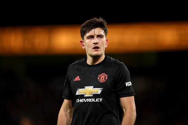 WOLVERHAMPTON, ENGLAND - JANUARY 04:  Harry Maguire of Manchester United during the FA Cup Third Round match between Wolverhampton Wanderers and Manchester United at Molineux on January 4, 2020 in Wolverhampton, England. (Photo by Robbie Jay Barratt - AMA/Getty Images)
