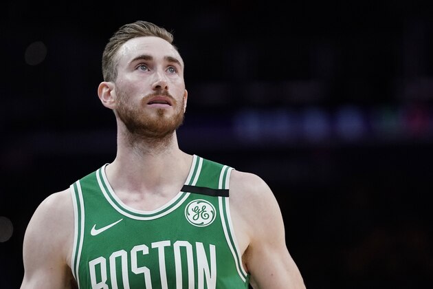 WASHINGTON, DC - JANUARY 06: Gordon Hayward #20 of the Boston Celtics in action in the second half against the Washington Wizards at Capital One Arena on January 6, 2020 in Washington, DC. NOTE TO USER: User expressly acknowledges and agrees that, by downloading and or using this photograph, User is consenting to the terms and conditions of the Getty Images License Agreement. (Photo by Patrick McDermott/Getty Images)