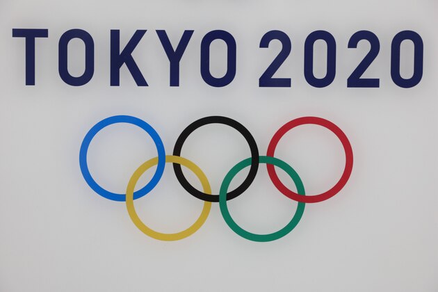 A sign for the Tokyo 2020 Olympics is seen Thursday, Jan. 9, 2020, in Tokyo. (AP Photo/Jae C. Hong)