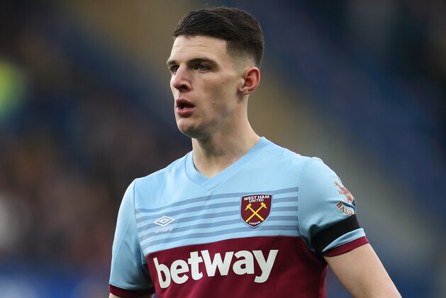 LONDON, ENGLAND - NOVEMBER 30: Declan Rice of West Ham United during the Premier League match between Chelsea FC and West Ham United at Stamford Bridge on November 30, 2019 in London, United Kingdom. (Photo by James Williamson - AMA/Getty Images)