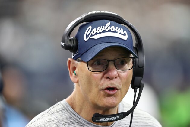 ARLINGTON, TEXAS - SEPTEMBER 22:  Defensive coordinator Rod Marinelli of the Dallas Cowboys at AT&T Stadium on September 22, 2019 in Arlington, Texas. (Photo by Ronald Martinez/Getty Images)