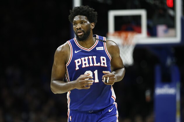 Philadelphia 76ers' Joel Embiid plays during an NBA basketball game against the Oklahoma City Thunder, Monday, Jan. 6, 2020, in Philadelphia. (AP Photo/Matt Slocum) Philadelphia 76ers' Joel Embiid plays during an NBA basketball game against the Oklahoma City Thunder, Monday, Jan. 6, 2020, in Philadelphia. (AP Photo/Matt Slocum)