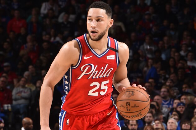 PHILADELPHIA, PA - JANUARY 15: Ben Simmons #25 of the Philadelphia 76ers handles the ball against the Brooklyn Nets on January 15, 2020 at the Wells Fargo Center in Philadelphia, Pennsylvania NOTE TO USER: User expressly acknowledges and agrees that, by downloading and/or using this Photograph, user is consenting to the terms and conditions of the Getty Images License Agreement. Mandatory Copyright Notice: Copyright 2020 NBAE (Photo by David Dow/NBAE via Getty Images) PHILADELPHIA, PA - JANUARY 15: Ben Simmons #25 of the Philadelphia 76ers handles the ball against the Brooklyn Nets on January 15, 2020 at the Wells Fargo Center in Philadelphia, Pennsylvania NOTE TO USER: User expressly acknowledges and agrees that, by downloading and/or using this Photograph, user is consenting to the terms and conditions of the Getty Images License Agreement. Mandatory Copyright Notice: Copyright 2020 NBAE (Photo by David Dow/NBAE via Getty Images)