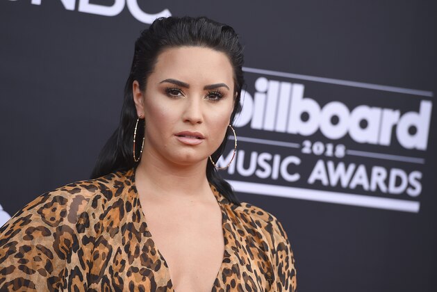 Demi Lovato arrives at the Billboard Music Awards at the MGM Grand Garden Arena on Sunday, May 20, 2018, in Las Vegas. (Photo by Jordan Strauss/Invision/AP)