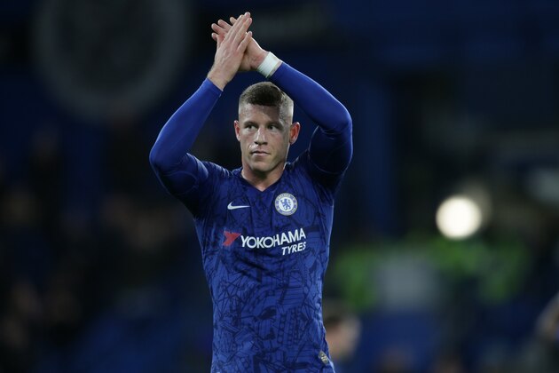 LONDON, ENGLAND - JANUARY 11: Ross Barkley of Chelsea after his sides 3-0 win during the Premier League match between Chelsea FC and Burnley FC at Stamford Bridge on January 11, 2020 in London, United Kingdom. (Photo by Robin Jones/Getty Images)