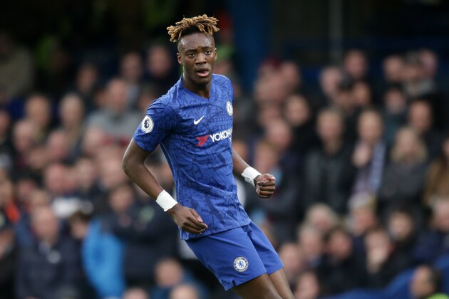 LONDON, ENGLAND - JANUARY 11: Tammy Abraham of Chelsea during the Premier League match between Chelsea FC and Burnley FC at Stamford Bridge on January 11, 2020 in London, United Kingdom. (Photo by Robin Jones/Getty Images)