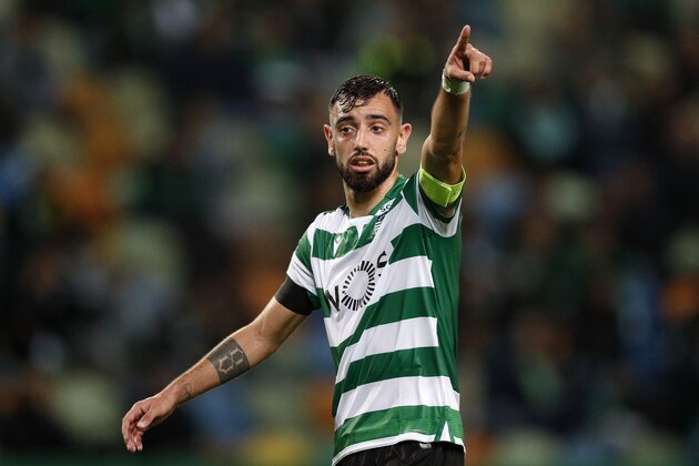 Bruno Fernandes of Sporting CP during the UEFA Europa League group D match between Sporting Club de Portugal and PSV Eindhoven at the Estadio Jose Alvalade on November 28, 2019 in Lisbon, Portugal(Photo by ANP Sport via Getty Images)