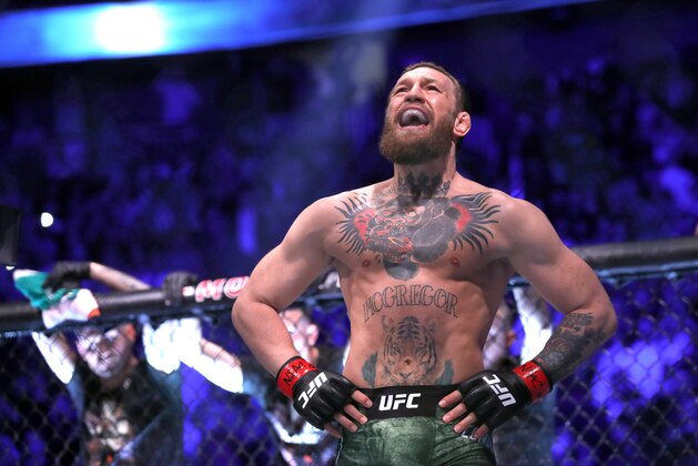 LAS VEGAS, NEVADA - JANUARY 18:  Conor McGregor waits for the start of his welterweight bout against Donald Cerrone during UFC246 at T-Mobile Arena on January 18, 2020 in Las Vegas, Nevada.  (Photo by Steve Marcus/Getty Images)