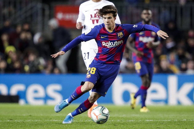 BARCELONA, SPAIN - JANUARY 19: Riqui Puig of FC Barcelona during the La Liga Santander  match between FC Barcelona v Granada at the Camp Nou on January 19, 2020 in Barcelona Spain (Photo by David S. Bustamante/Soccrates/Getty Images)