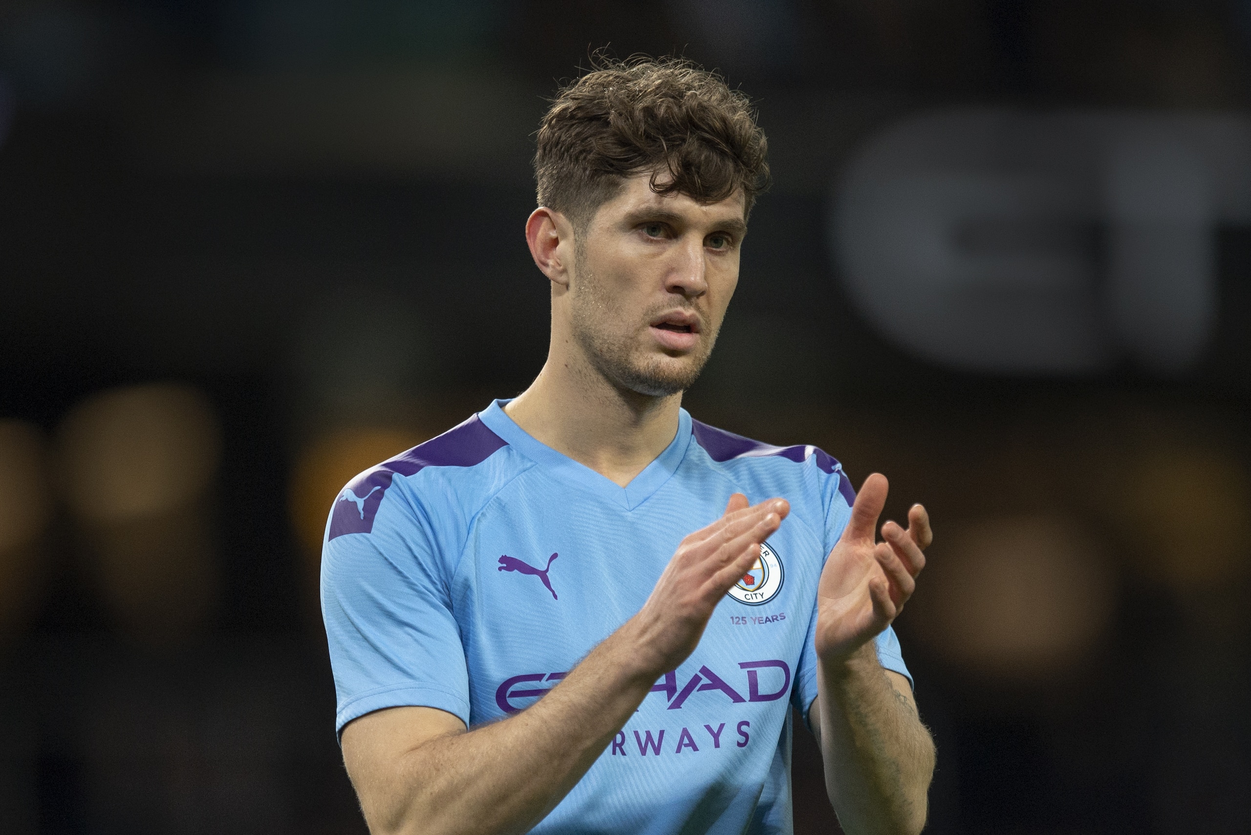 MANCHESTER, ENGLAND - JANUARY 04: John Stones of Manchester City during the FA Cup Third Round match between Manchester City and Port Vale at Etihad Stadium on January 4, 2020 in Manchester, England. (Photo by Visionhaus)
