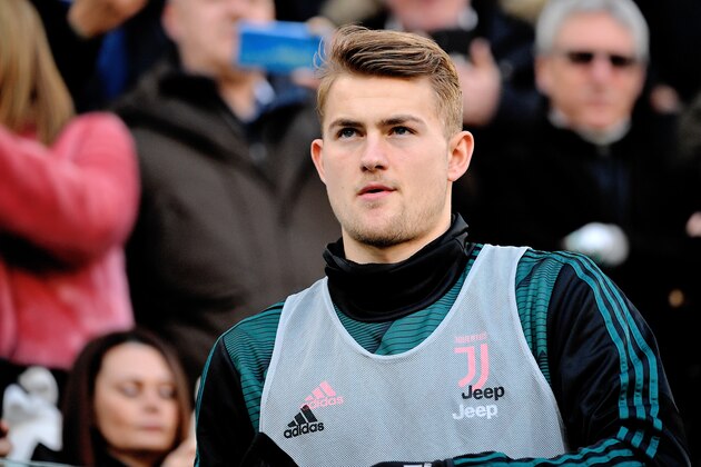 TURIN, ITALY - JANUARY 6: Matthijs de Ligt of Juventus  during the Italian Serie A   match between Juventus v Cagliari Calcio at the Allianz Stadium on January 6, 2020 in Turin Italy (Photo by Mattia Ozbot/Soccrates/Getty Images)