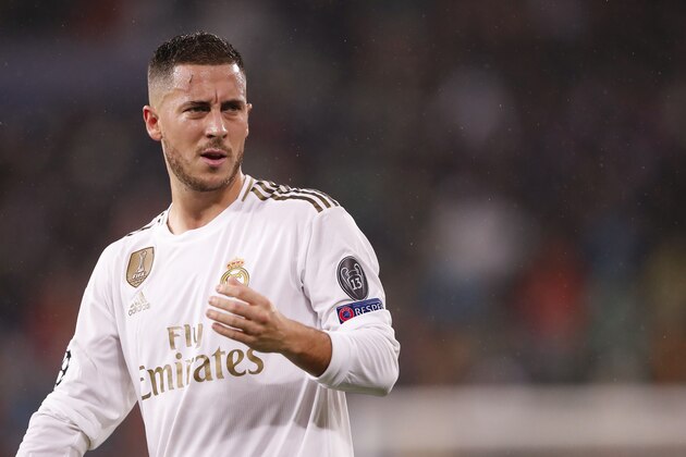 Eden Hazard of Real Madrid during the UEFA Champions League group A match between Real Madrid and Paris Saint-Germain at the Santiago Bernabeu stadium on November 26, 2019 in Madrid, Spain(Photo by ANP Sport via Getty Images)