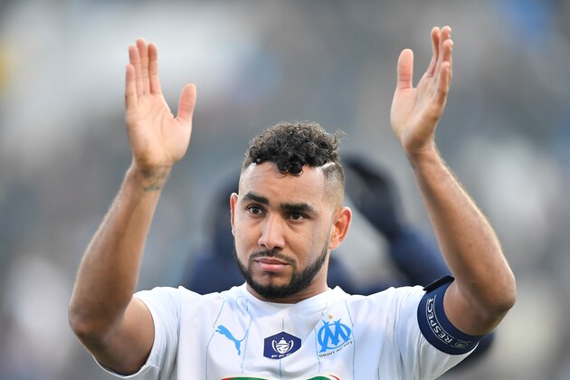 Marseille's French forward Dimitri Payet celebrates after winning the French cup football match between Trelissac and Marseille on January 5, 2020, at the Beaublanc stadium in Limoges, central France. (Photo by NICOLAS TUCAT / AFP) (Photo by NICOLAS TUCAT/AFP via Getty Images)