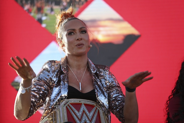 NEWPORT BEACH, CALIFORNIA - OCTOBER 21: WWE Raw champion Becky Lynch speaks at the espnW Women + Sports Summit held at The Resort at Pelican Hill on October 21, 2019 in Newport Beach, California. (Photo by Meg Oliphant/Getty Images)