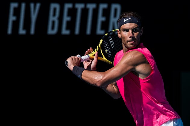 MELBOURNE, AUSTRALIA - JANUARY 25: Rafeal Nadal of Spain plays a backhand in his third round match against Pablo Busta Carreno of Spain on day six of the 2020 Australian Open at Melbourne Park on January 25, 2020 in Melbourne, Australia. (Photo by Chaz Niell/Getty Images) MELBOURNE, AUSTRALIA - JANUARY 25: Rafeal Nadal of Spain plays a backhand in his third round match against Pablo Busta Carreno of Spain on day six of the 2020 Australian Open at Melbourne Park on January 25, 2020 in Melbourne, Australia. (Photo by Chaz Niell/Getty Images)