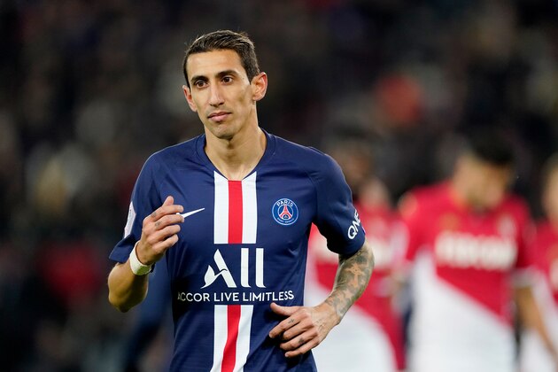 PARIS, FRANCE - JANUARY 12: Angel Di Maria of Paris Saint-Germain  during the French League 1  match between Paris Saint Germain v AS Monaco at the Parc des Princes on January 12, 2020 in Paris France (Photo by Jeroen Meuwsen/Soccrates/Getty Images)