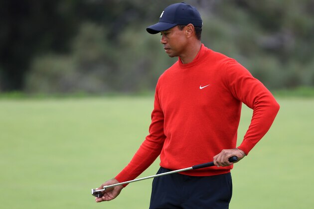 SAN DIEGO, CALIFORNIA - JANUARY 26: Tiger Woods prepares to putt during the final round of the Farmers Insurance Open at Torrey Pines South on January 26, 2020 in San Diego, California. (Photo by Sean M. Haffey/Getty Images) SAN DIEGO, CALIFORNIA - JANUARY 26: Tiger Woods prepares to putt during the final round of the Farmers Insurance Open at Torrey Pines South on January 26, 2020 in San Diego, California. (Photo by Sean M. Haffey/Getty Images)