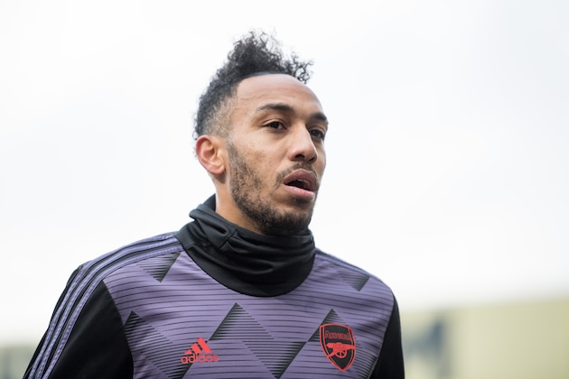 LONDON, ENGLAND - JANUARY 11: Pierre-Emerick Aubameyang of Arsenal FC looks on during the Premier League match between Crystal Palace and Arsenal FC at Selhurst Park on January 11, 2020 in London, United Kingdom. (Photo by Sebastian Frej/MB Media/Getty Images)