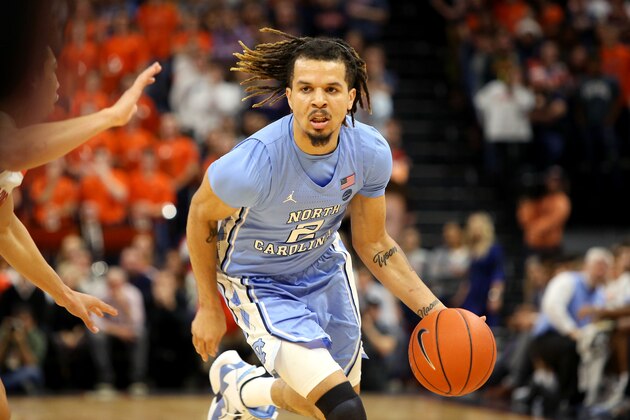 CHARLOTTESVILLE, VA - DECEMBER 07: Cole Anthony #2 of the North Carolina Tar Heels dribbles in the first half during a game against the Virginia Cavaliers at John Paul Jones Arena on December 7, 2019 in Charlottesville, Virginia. (Photo by Ryan M. Kelly/Getty Images) CHARLOTTESVILLE, VA - DECEMBER 07: Cole Anthony #2 of the North Carolina Tar Heels dribbles in the first half during a game against the Virginia Cavaliers at John Paul Jones Arena on December 7, 2019 in Charlottesville, Virginia. (Photo by Ryan M. Kelly/Getty Images)