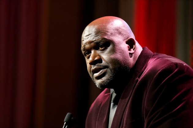 NEW YORK, NEW YORK - DECEMBER 09: Shaquile O'Neal speaks onstage during the Sports Illustrated Sportsperson Of The Year 2019 at The Ziegfeld Ballroom on December 09, 2019 in New York City. (Photo by Bennett Raglin/Getty Images for Sports Illustrated Sportsperson of the Year 2019)