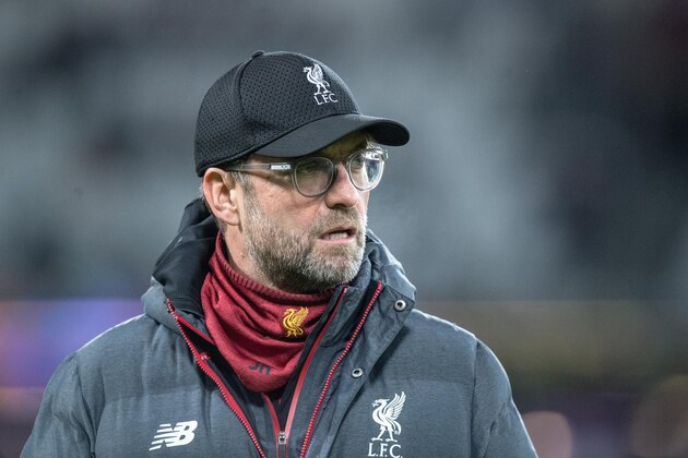 LONDON, ENGLAND - JANUARY 29: manager Jurgen Klopp of Liverpool FC looks on during the Premier League match between West Ham United and Liverpool FC at London Stadium on January 29, 2020 in London, United Kingdom. (Photo by Sebastian Frej/MB Media/Getty Images)
