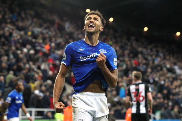 NEWCASTLE UPON TYNE, ENGLAND - DECEMBER 28:  Dominic Calvert-Lewin of Everton celebrates after the Premier League match between Newcastle United and Everton FC at St. James Park on December 28, 2019 in Newcastle upon Tyne, United Kingdom. (Photo by James Gill - Danehouse/Getty Images)