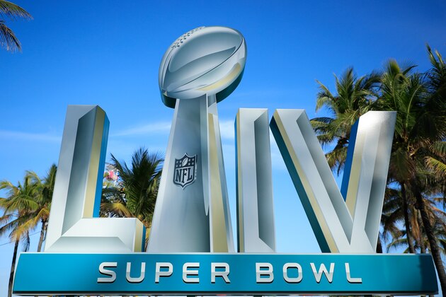 MIAMI BEACH, FLORIDA - JANUARY 30: Signage is displayed near the FOX Sports South Beach studio compound prior to Super Bowl LIV on January 30, 2020 in Miami Beach, Florida. The San Francisco 49ers will face the Kansas City Chiefs in the 54th playing of the Super Bowl, Sunday February 2nd.  (Photo by Cliff Hawkins/Getty Images)