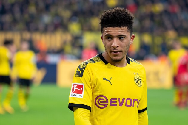 DORTMUND, GERMANY - FEBRUARY 01: (BILD ZEITUNG OUT) Jadon Sancho of Borussia Dortmund looks on during the Bundesliga match between Borussia Dortmund and 1. FC Union Berlin at Signal Iduna Park on February 1, 2020 in Dortmund, Germany. (Photo by TF-Images/Getty Images) DORTMUND, GERMANY - FEBRUARY 01: (BILD ZEITUNG OUT) Jadon Sancho of Borussia Dortmund looks on during the Bundesliga match between Borussia Dortmund and 1. FC Union Berlin at Signal Iduna Park on February 1, 2020 in Dortmund, Germany. (Photo by TF-Images/Getty Images)